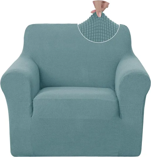 Miniatura 90 de U-NICE HOME Funda elástica para sofá, lavable, protector de muebles para sofá de 3 cojines, apta para mascotas (sofá, gris)