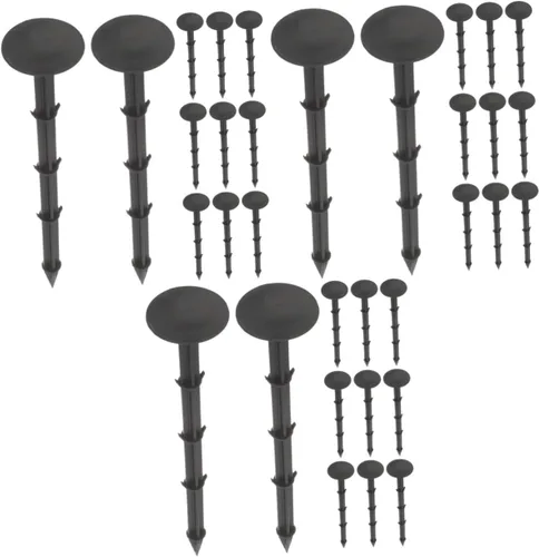 YARNOW 60 piezas de clavos moldeadores de árboles de tachuelas para jardín, tienda de campaña, estacas de césped, estacas de suelo, estacas de