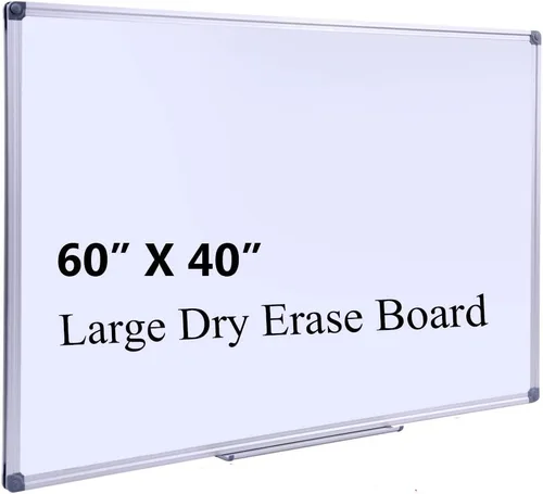 Miniatura 8 de Pizarra blanca magnética de borrado en seco de 40 x 28 pulgadas, tablero de escritura montado en la pared tamaño mediano para oficina en casa
