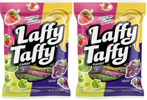 Miniatura 6 de Laffy Taffy Caramelos, combos de frutas, mini barras envueltas individualmente, 6 onzas
