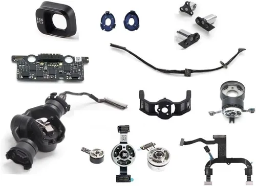 Gimbal Shell Cámara Len Frame PTZ Cable de señal de guiñada/brazo de rodillo, eje de brazo de goma para D-JI Mini 3 Pro Drone piezas de reparación