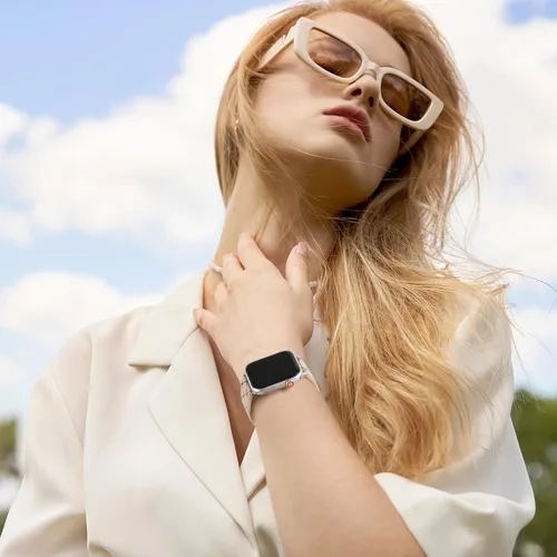 Miniatura 7 de Correa de diseñador compatible con Apple Watch S11 de 1.654 in y 1.811 in, 1.496 in, 1.575 in, 1.614 in, 1.732 in, 1.772 in y 1.929 in, correa