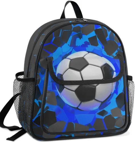 Miniatura 2 de Mochila para niños y niñas, mochila para jardín de infantes, guardería, preescolar, mochila escolar con correa para el pecho, Soccer, Classic