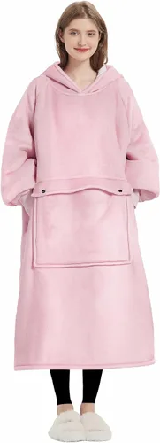 Miniatura 50 de KFUBUO Manta portátil con capucha de sherpa para niños, todos los patrones, sudadera de gran tamaño con bolsillo, regalos de cumpleaños para niñas