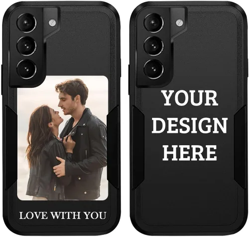 Miniatura 9 de Funda protectora personalizada con foto para Samsung Galaxy S22 Ultra 5G, con imagen, texto, logotipo, [probada en caídas de grado militar], Estilo 1