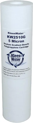 Miniatura 2 de KleenWater KW2510G - Cartucho de repuesto de filtro de agua para sedimentos de óxido de suciedad, 5 micrones, compatible con WHKF-GD05 FXWTC AP110