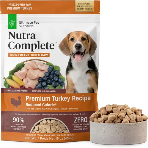 Miniatura 9 de ULTIMATE PET NUTRITION Nutra Complete - Alimento para perros 100% liofilizado crudo formulado por veterinarios con antioxidantes, prebióticos