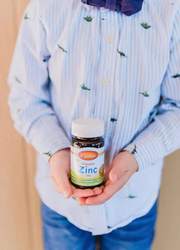 Miniatura 7 de Carlson - Zinc masticable para niños, 5 mg, soporte para la salud, sabor natural de bayas mixtas, 84 tabletas