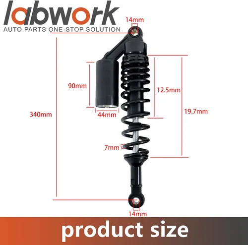 Miniatura 3 de Labwork - Amortiguadores de 13.5 pulgadas de 13.386 in, reemplazo de suspensión trasera para Honda, repuesto para Yamaha, repuesto para Suzuki