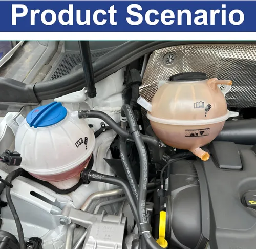 Miniatura 7 de 603-253 1K0121407A Tanque de depósito de refrigerante con tapa para Aud1 A3 Q3 TT RS3 y VW Jetta Passat Golf GTI Beetle CC Eos Rabbit