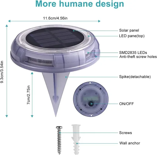 Miniatura 9 de eLEDing Luz de inundación con sensor de movimiento solar – Luz de seguridad LED para exteriores de 1000 lúmenes, del atardecer al amanecer +