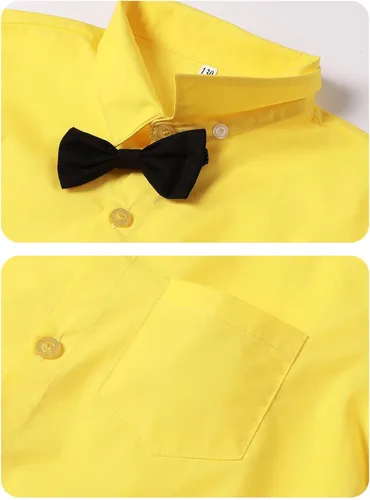 Miniatura 38 de A&J DESIGN Conjunto de ropa formal para niños pequeños con tirantes y tirantes