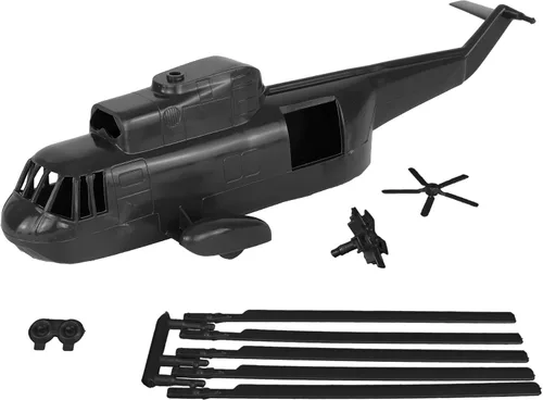 Miniatura 3 de TimMee Juego de Helicóptero de Soldados de Plástico - Negro 26 piezas Hecho en EE.UU