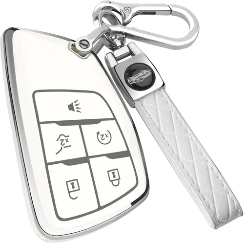 Miniatura 13 de XIYANG TRADE Funda para llavero Chevy con llavero, carcasa de TPU compatible con Chevy Traverse Equinox GMC Silverado Sierra Tahoe Suburban Yukon