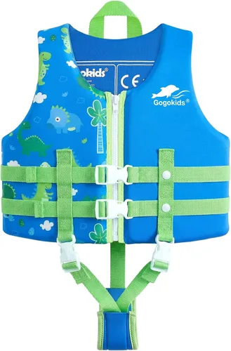 Miniatura 12 de Gogokids Chaleco de natación para niños de 2-3-4-5-6-7-8-9 años, flotadores de piscina para niños de 30-50-70 libras, flotabilidad para niños