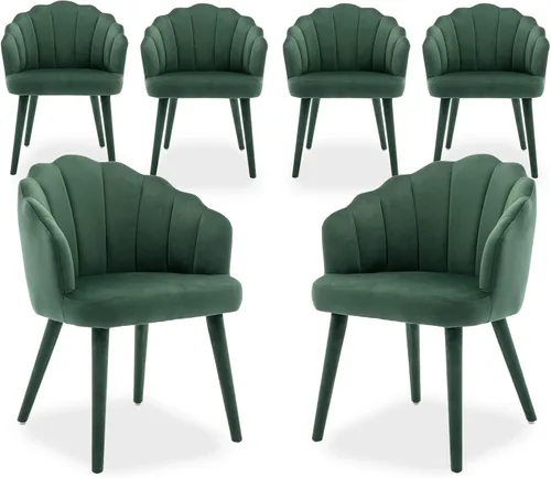 Miniatura 18 de chairus Juego de 2 sillas de comedor de terciopelo, modernas tapizadas de mediados de siglo, cómodos sillones decorativos para dormitorio, cocina