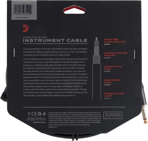 Miniatura 4 de Planet Waves PW-AMSGRA-15 - Cable para instrumentos American Stage