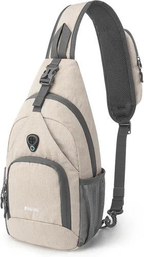 Miniatura 12 de G4Free Bolso bandolera RFID, mochila cruzada para el pecho, bolso de hombro para senderismo al aire libre Verde