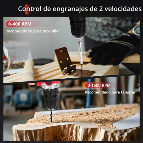 Miniatura 6 de KingTool Juego de herramientas de 276 piezas – Kit de herramientas con taladro eléctrico inalámbrico de 12 V, caja de herramientas con cajón, juego