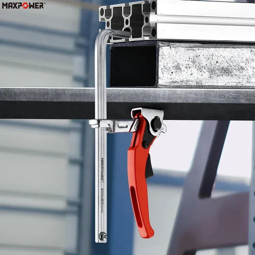 Miniatura 6 de MAXPOWER Abrazadera de mesa de trinquete, abrazadera de liberación rápida para MFT y sistema de riel guía, abrazadera de barra con capacidad de 7