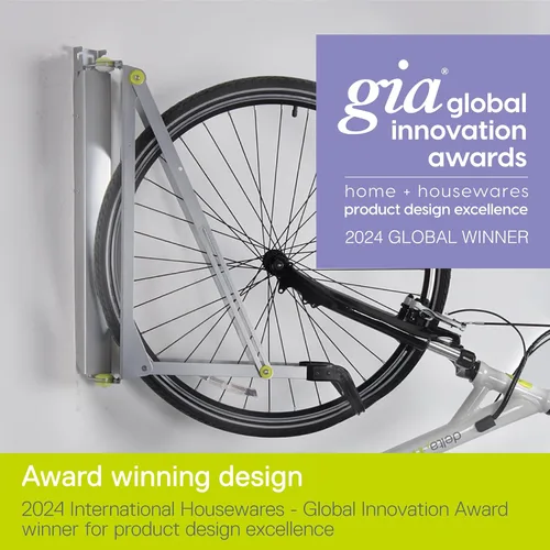 Miniatura 5 de Delta Cycle - Estante de almacenamiento para bicicletas Pivot – Soporte de pared para garaje giratorio para ahorrar espacio – No requiere elevación