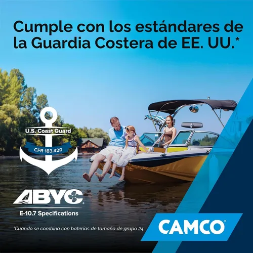 Miniatura 4 de Camco Caja de baterías grande con correas y herrajes - Grupo 27, 30, 31 Almacena de forma segura las baterías de RV, automotriz y marina Mide