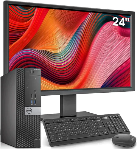Dell OptiPlex - Computadora de escritorio con monitor de 24 pulgadas y paquete, i7-6700 de 3.4 GHz, 16 GB Ram nuevo SSD de 512 GB, Intel AC7260 WiFi