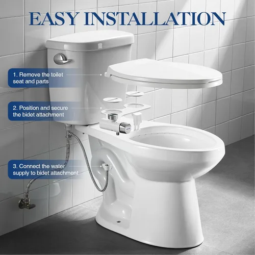 Miniatura 5 de Daul Clean - Accesorio de bidé no eléctrico para asiento de inodoro, boquillas limpias, 3 modos, presión de agua ajustable, accesorio para asiento