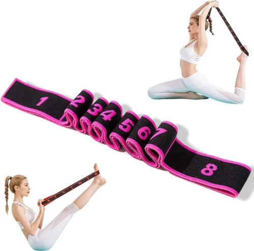 Miniatura 12 de Banda de resistencia de fitness para estiramiento y yoga, ejercicio de tirador de moda, bandas elásticas de ejercicio de 8/10 bucles para adultos