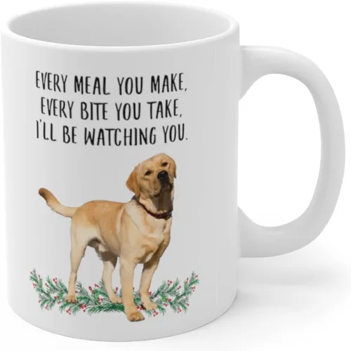 Miniatura 3 de Divertidos regalos amarillos de Labrador Retriever para mujeres, Día de la Madre 2025 Every Meal You Make Every Bite You Take Taza de café, taza
