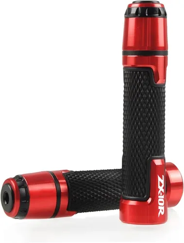 Miniatura 2 de Universal 7/8 '' 0.866 in motocicleta Powersports manillar Grips con extremos de agarre para Kawasaki ZX10R Rojo