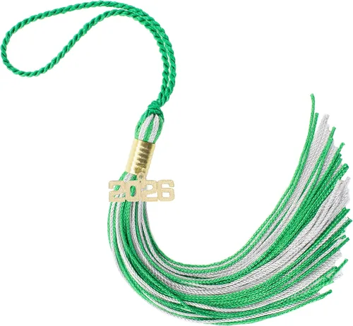 Miniatura 631 de Borla de graduación Aqua 2022, todos los colores escolares disponibles, fabricada en Estados Unidos
