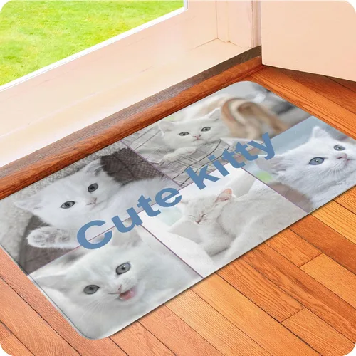 Miniatura 11 de Tapete personalizado para puerta con imagen, logotipo, nombre, texto, antideslizante, lavable, rectangular, personalizable con estampado, tapete
