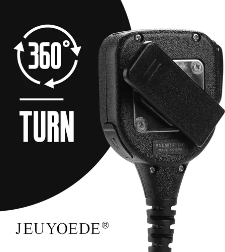 Miniatura 4 de Micrófono de radio impermeable con control remoto Walkie Talkie Micrófono con conector de audio de 0.138 in compatible con Motorola XPR3300 XPR3300e