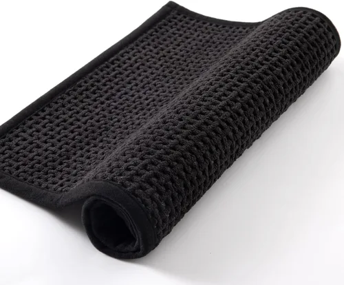 Miniatura 3 de Alfombras de baño antideslizantes lavables, alfombra de baño súper absorbente y delgada de secado rápido de pelo bajo para baño pequeño