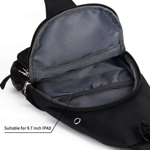 Miniatura 4 de Bolso bandolera pequeño para hombres y mujeres, resistente al agua, con una correa, bolso cruzado en el pecho para senderismo y viajes
