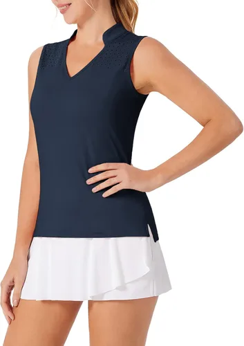 Miniatura 3 de JACK SMITH Camiseta de golf para mujer, sin mangas, ajuste seco, camiseta sin mangas para entrenamiento