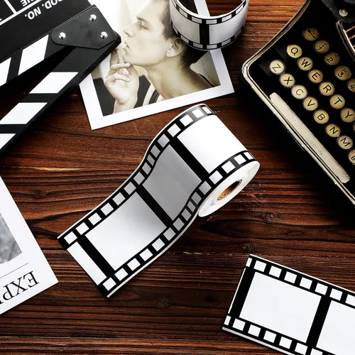 Miniatura 3 de Chivao Cinta adhesiva para fiesta nocturna de película, tira de película, cinta de borde para decoración de película, rollo de película
