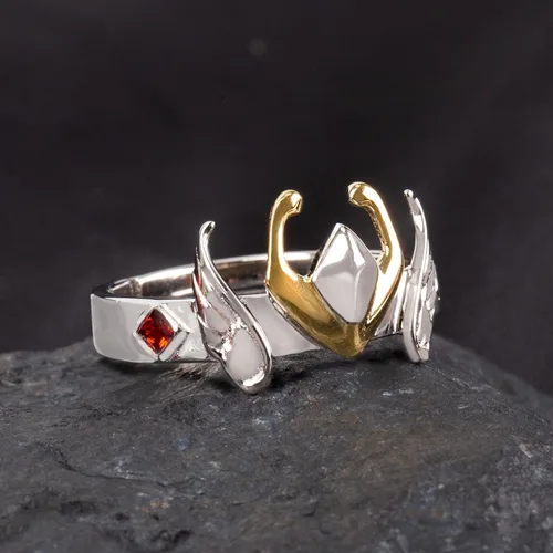 Miniatura 6 de TWINKANIME All 6 S925 Silver Ring Anime Sagittarius for Cosplay Open Band Adjustable Ring for Cosplay Prop