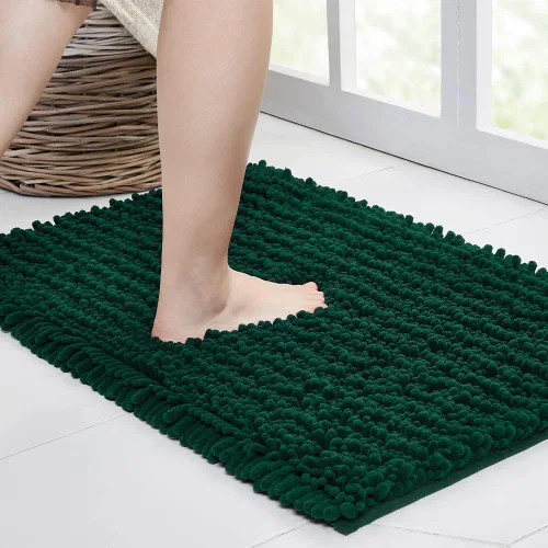 Miniatura 258 de Walensee Alfombra de baño antideslizante (24x17 pulgadas, rosa polvoriento) absorbente de agua, súper suave, lanuda de felpilla, lavable a máquina