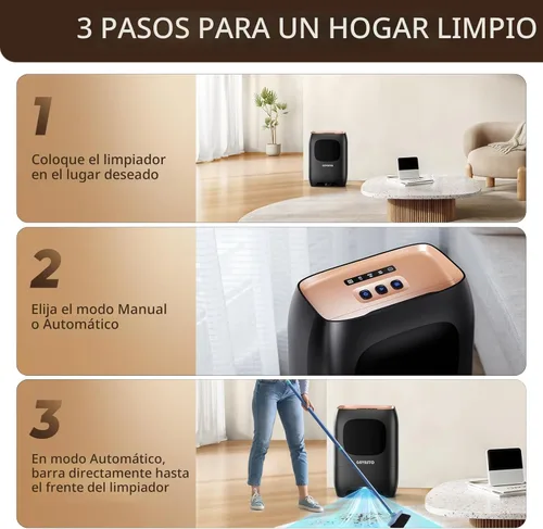Miniatura 6 de GAVASTO Pro Aspiradora sin contacto con recogedor automático - Ultra rápida y potente - Ideal para barrer pelo de mascotas, comida, suciedad y Negro