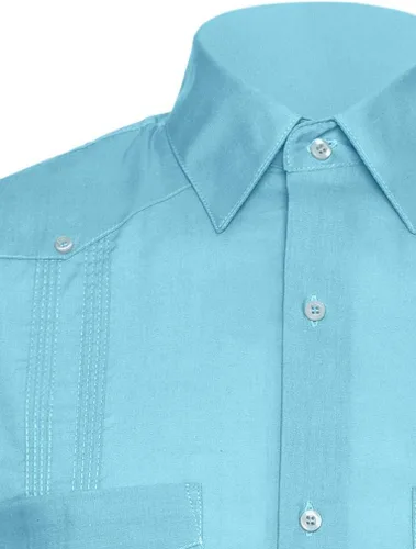Miniatura 2 de Camisa Guayabera de manga corta - para hombre con aspecto de lino cubano