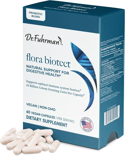 Dr. Fuhrman Prebióticos y probióticos para mujeres y hombres | Flora Biotect Natural Support for Digestive Health & Gutt Biome | Proporciona alivio