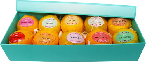 Miniatura 6 de Set de regalo de bombas de baño, 10 aromas únicos, gran idea de regalo para mujeres, mamá, niñas, adolescentes, graduación, día de San Valentín