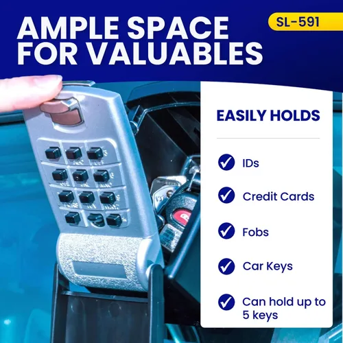 Miniatura 7 de KeyGuard Pro SL-591 - Caja de bloqueo con botón de golpe para vidrio del automóvil, Negro