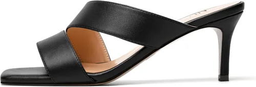 Miniatura 2 de NUMALEO Sandalias de tacón medio con punta abierta para mujer, estilo casual, elegante, tacón medio, 2.5 pulgadas
