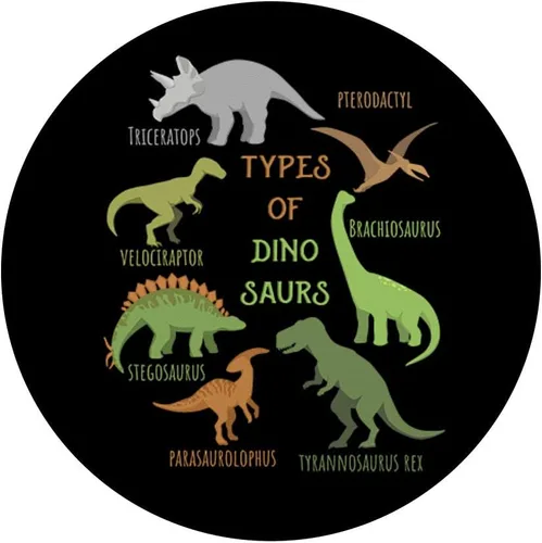 Miniatura 3 de Tipo de Dinosaurio T-Rex Triceratops Educativo - PopSockets Grip y Soporte para Teléfonos y Tabletas
