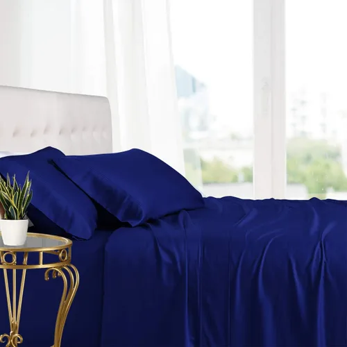 Miniatura 12 de Royal Hotel Bedding 100% viscosa natural hecha de sábanas de bambú, sábanas refrescantes suaves, sábanas de hotel transpirables y fundas