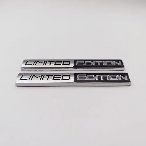 Miniatura 8 de Logo 2X de metal cromado Edición Limitada, emblema de coche auto adhesivo 3D premium, calcomanía deportiva de carreras de reemplazo (negro)