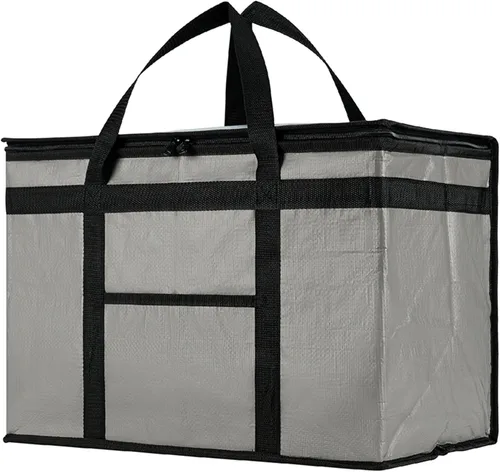 NZ home Bolsa de enfriador XXL PRO aislada y duradera para entrega y compras de comestibles con cremallera superior, para calentar alimentos, color